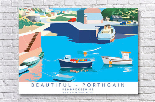 Beautiful Portgain Retro Style Posters