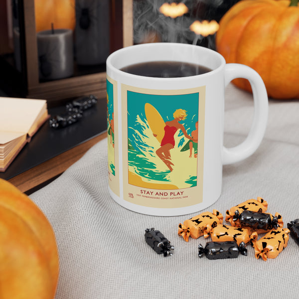 Stay And Play Poster - Ceramic Coffee Cups