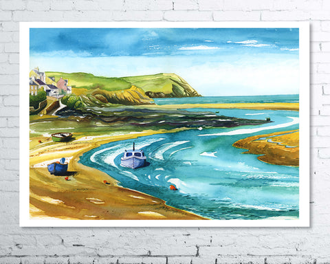 Newport Low Tide - A3 Giclee Print