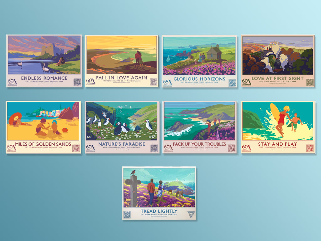 Pembrokeshire Coast Postcard Collection -  9 Postcards