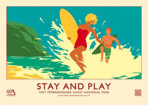 Fall In Love Again - Broadhaven South - Vintage Retro Poster