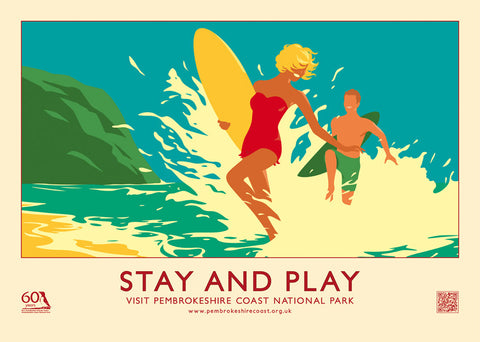 Fall In Love Again - Broadhaven South - Vintage Retro Poster