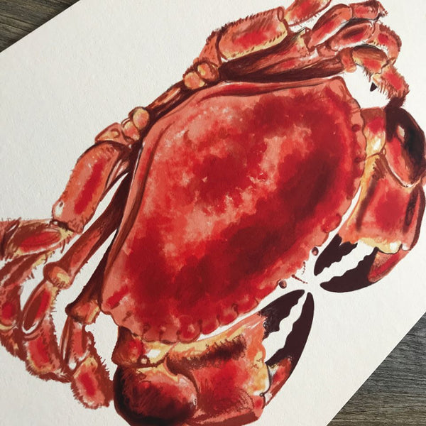 Edible Red Crab A3 Giclee Fine Art Print