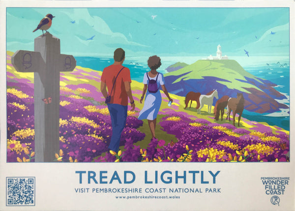 Tread Lightly, Strumble Head Pembrokeshire Coast Landscape Poster