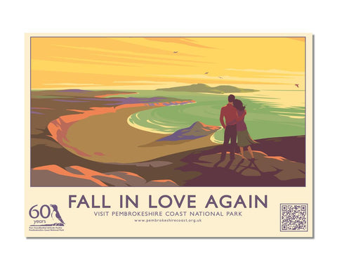 Fall In Love Again At Whitesands Bay Postcard English