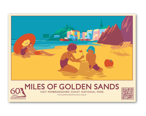 Miles Of Golden Sands - Tenby Postcard